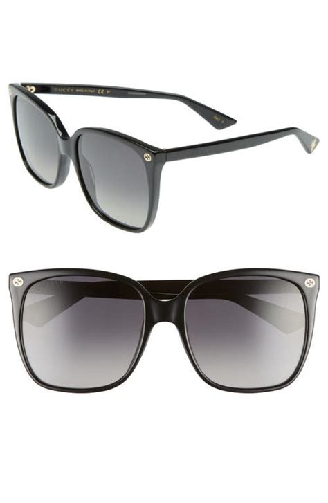 gucci gg0028s sunglasses|57mm gradient square sunglasses Gucci.